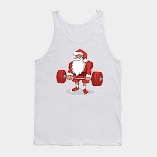 Powerlifting Santa Deadlift Santa Tank Top